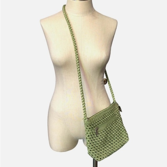 5 for $20! Y2K Vintage Green Woven Crossbody Bag - Picture 2 of 7
